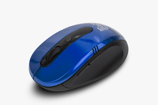 Klip Xtreme KMW-330 Vector - Ratón - ergonómico - óptico - 6 botones - inalámbrico - 2.4 GHz - recep