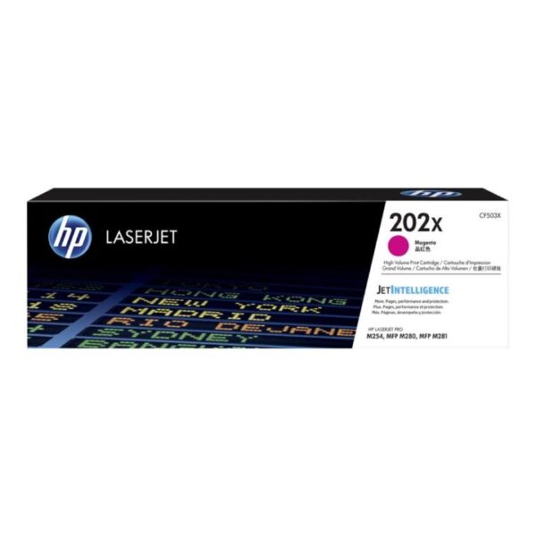 HP 202X - Alto rendimiento - magenta - original - LaserJet - cartucho de tóner (CF503X) - para Color