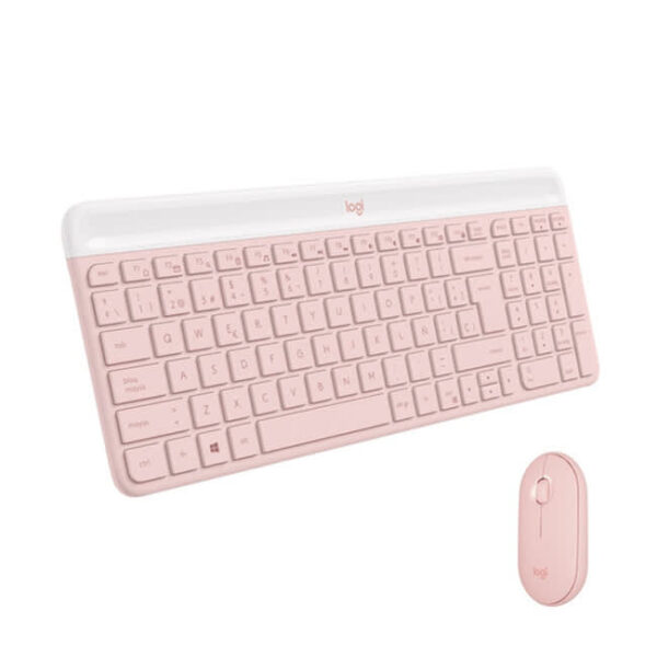 Logitech - Keyboard and mouse set - Spanish - Wireless - Rose