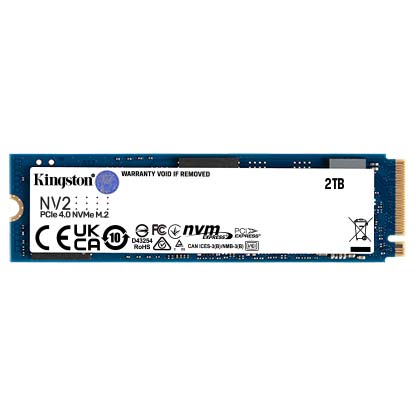 Kingston NV2 - SSD - 2 TB - interno - M.2 2280 - PCIe 4.0 x4 (NVMe) - para  Intel Next Unit of Comput