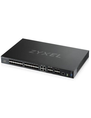 Zyxel XGS4600-32F - Conmutador - L3 - Gestionado - 24 x Gigabit SFP + 4 x combo Gigabit Ethernet/Gigabit SFP + 4 x 10 Gigabit SFP+ - montaje en rack