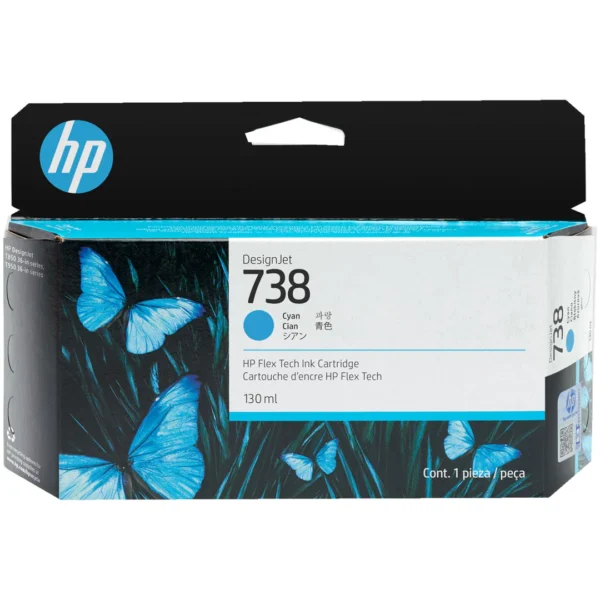 HP - 738 - Ink cartridge - Cyan - 130 ml