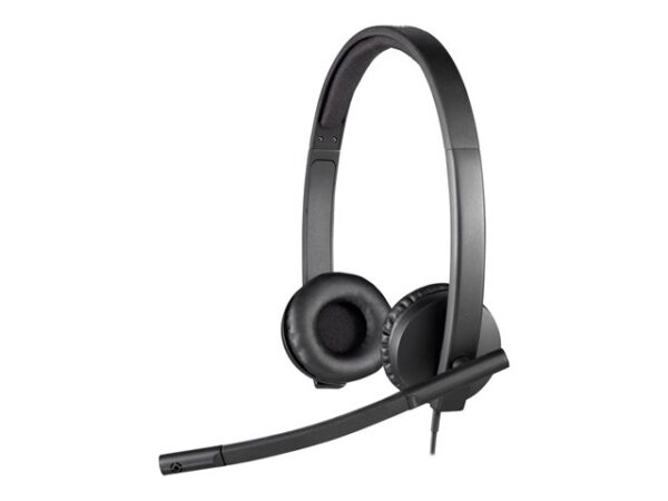 Logitech H570e Wired Headset, Stereo Headphones with Noise-Cancelling Microphone, USB, in-Line Contr