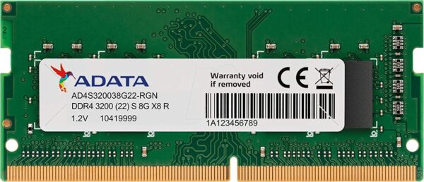 Memor?a RAM 8GB ADATA SO-DIMM DDR4 3200 8G22-SGN VELOCIDAD 3200