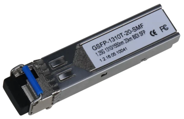 DAHUA GIGABIT OPTICAL MODULE SINGLE MODE SINGLE FIBER LC 1550 NM RX, AND 1310 NM TX 20KM