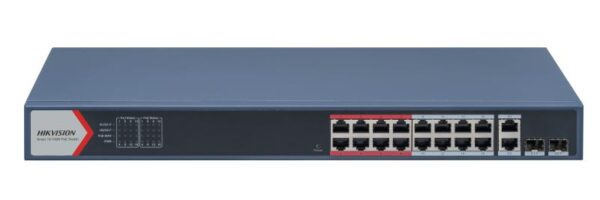 Hikvision DS-3E1318P-EI - Conmutador - Gestionado - 16 x 10/100 (PoE+) + 2 x combo Gigabit - sobreme