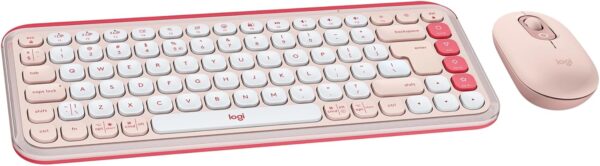 Logitech Pop Icon Combo - Keyboard and mouse set - Spanish (Latin American) - Rose
