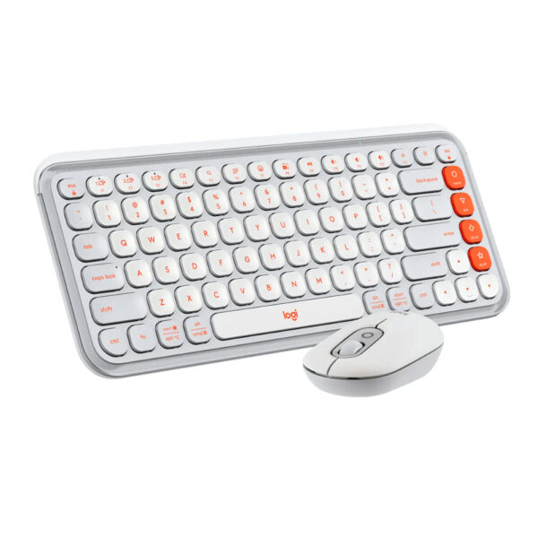 Logitech Pop Icon Combo - Keyboard and mouse set - Spanish (Latin American) - Off white