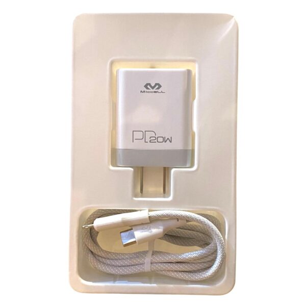 Cargador Tipo C a Lightning PD20W Miccell VQ-T13 - Imagen 2