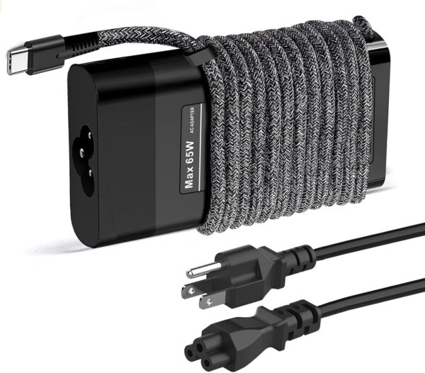 HP - Notebook Charger - USB-C - 65W - Black