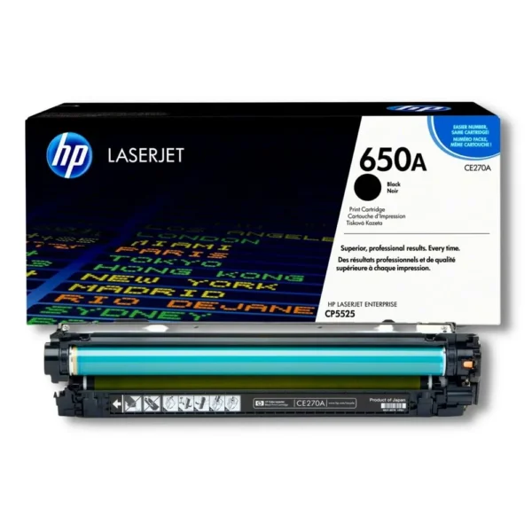 HP 650A Black Original LaserJet Toner Cartridge