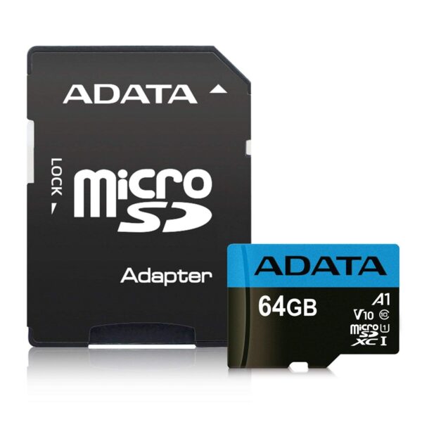 ADATA MICROSD PARA TABLET / SMART PHONE 64GB CLASE 10 VELOCIDAD 100/25 MB/S