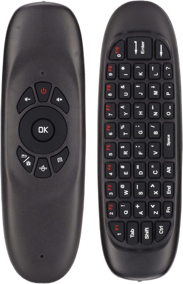Air Mouse, teclado de 2.4 GHz con receptor USB y cable, control remoto universal para TV - Imagen 2