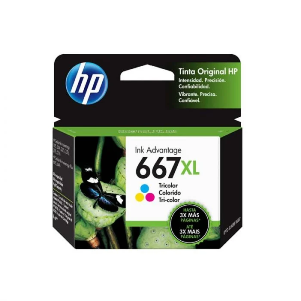 HP 667XL TRICOLOR INK CARTRIDGE