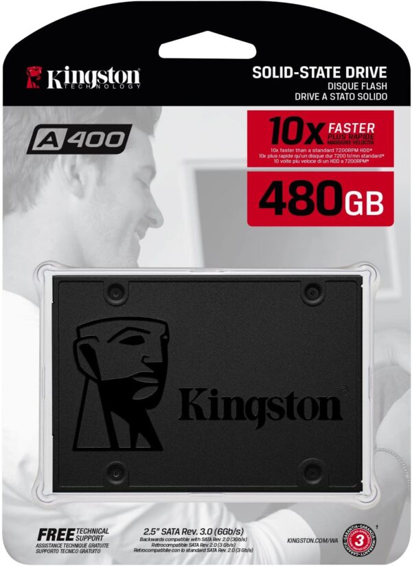 Kingston 480GB A400 SATA 3 2.5" SSD Interno