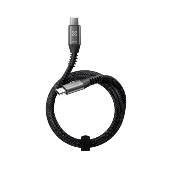 Klip Xtreme - USB cable - 24 pin USB-C - 1.8 m - Black - 240W Braided Fast Charging
