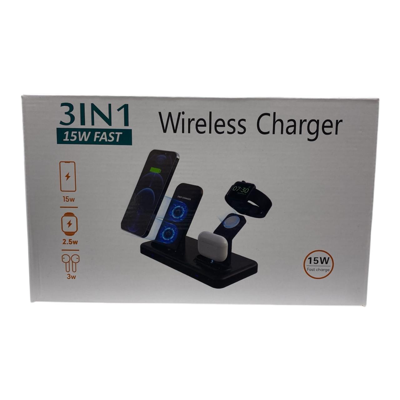 Cargador Inalámbrico 3 en 1 – 15W Carga Rápida - Imagen 3