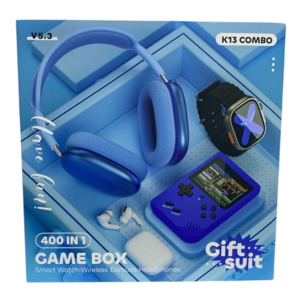 Combo K13 Game Box - 4 en 1: Smartwatch + Audífonos Inalámbricos + Audífonos Tipo AirPods + Consola de Videojuegos Retro - Imagen 6