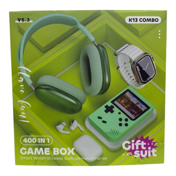 Combo K13 Game Box - 4 en 1: Smartwatch + Audífonos Inalámbricos + Audífonos Tipo AirPods + Consola de Videojuegos Retro - Imagen 4