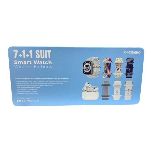 Combo K4 Smartwatch + Audífonos Inalámbricos (7+1+1 SUIT) - Imagen 4
