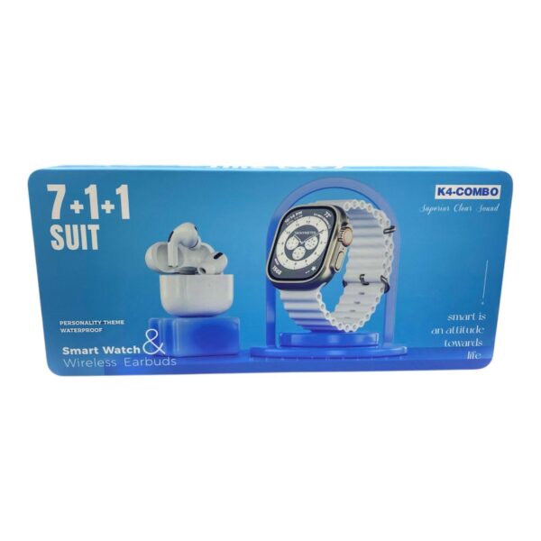Combo K4 Smartwatch + Audífonos Inalámbricos (7+1+1 SUIT) - Imagen 2