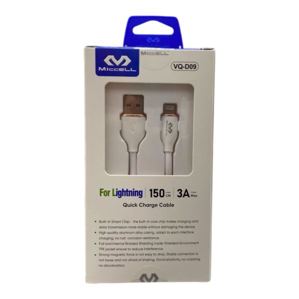 Cable USB A IPhone 1.5m Micell VQ-D09IP
