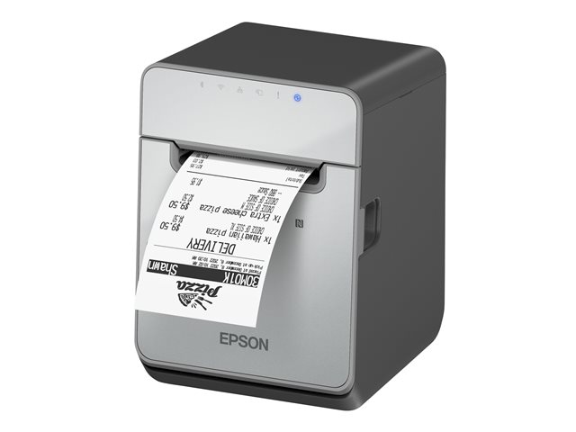 Epson OmniLink TM-L100 - Impresora de recibos - línea térmica - rollo 8 cm - 203 x 203 ppp - hasta 170 mm/segundo - serial, USB, LAN - cortador - negro Epson