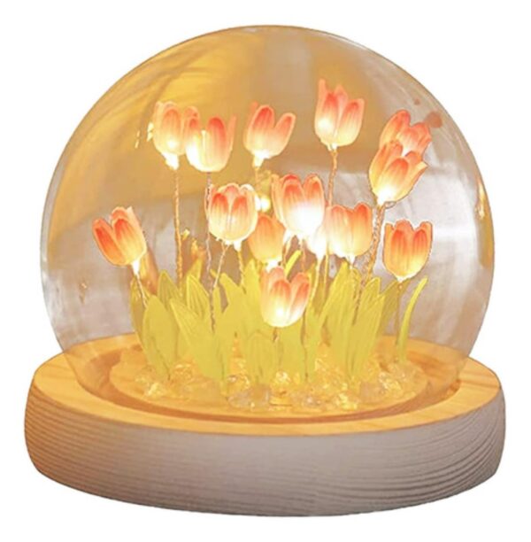 Lámpara de tulipán mini flor adorno
