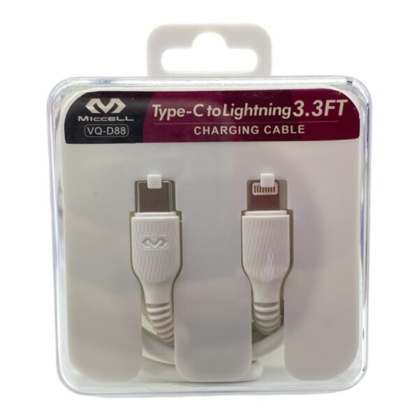 Cable MICCELL Tipo-C a Lightning – 1 Metro (3.3FT)