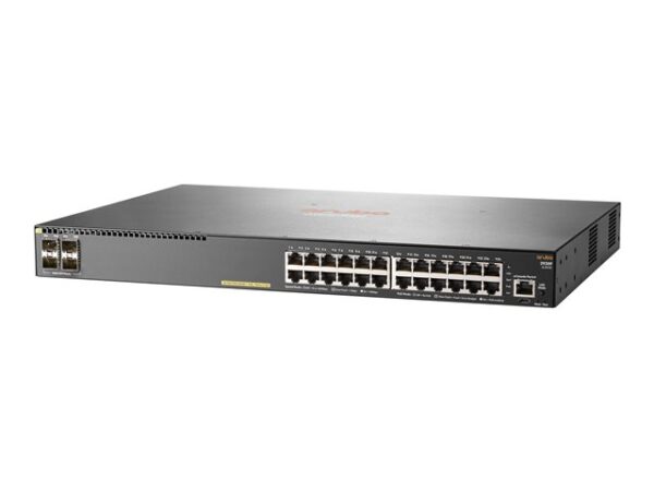 HPE Aruba 2930F 24G PoE+ 4SFP - Conmutador - L3 - Gestionado - 24 x 10/100/1000 (PoE+) + 4 x Gigabit