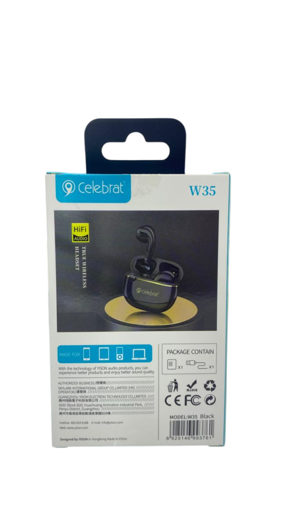 Audífonos Inalámbricos Celebrat W35 - HiFi Audio TWS - Imagen 3