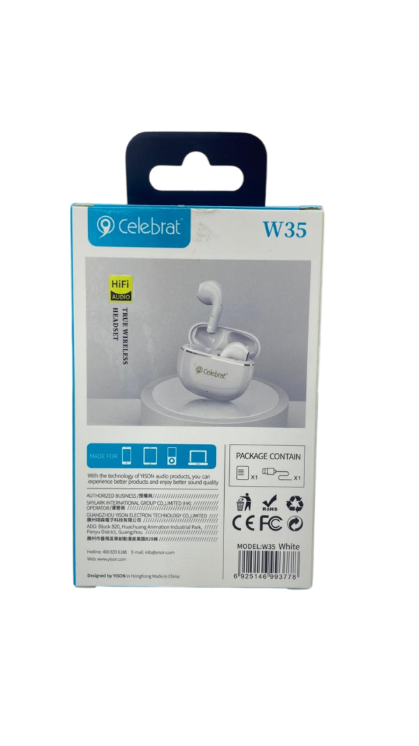 Audífonos Inalámbricos Celebrat W35 - HiFi Audio TWS - Imagen 4