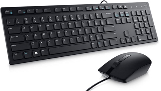 Dell - KM300C - Keyboard and mouse set - Spanish - Wired - USB - Black