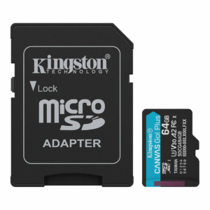 Kingston - Flash memory card - SDHC Memory Card - 64GB microSDXC Canvas Go Plus