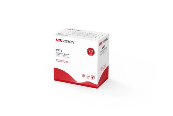 Hikvision - Cable al por mayor - 305 m - 5.8 mm - UTP - CAT 6 - sólido - blanco, RAL 9003