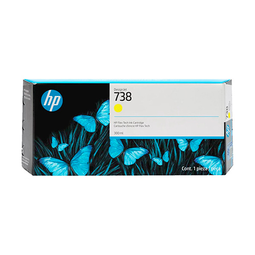 HP 738 300-ML YELLOW DESIGNJET INK CARTRIDGE