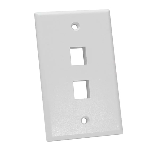 FACEPLATE 2 PORT WHITE
