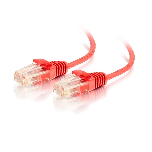 PATCH CORD RD CAT6 3FT COLOR ROJO AWG 28 DIAMETRO REDUCIDO