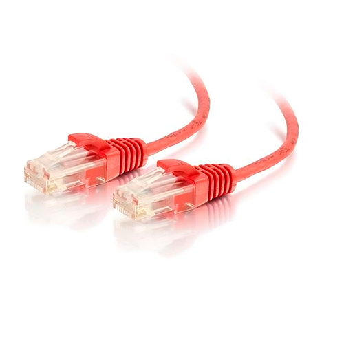 PATCH CORD RD CAT6 7FT COLOR ROJO AWG 28 DIAMETRO REDUCIDO