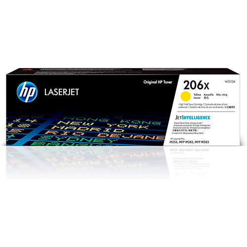 HP 206X HIGH YIELD YELLOW ORIGINAL LASERJET TONER CARTRIDGE