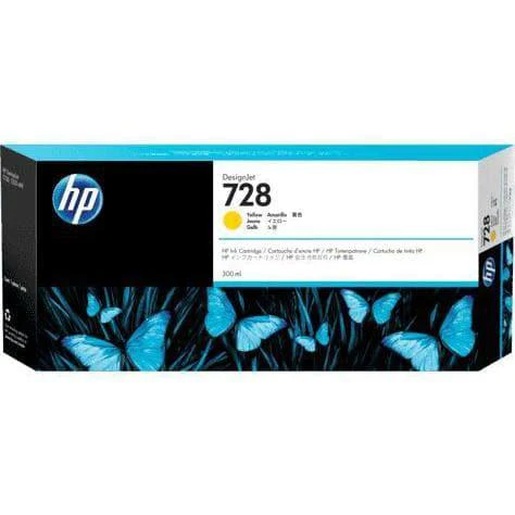 HP 728 - 300 ml - amarillo - original - DesignJet - cartucho de tinta - para DesignJet T730, T830
