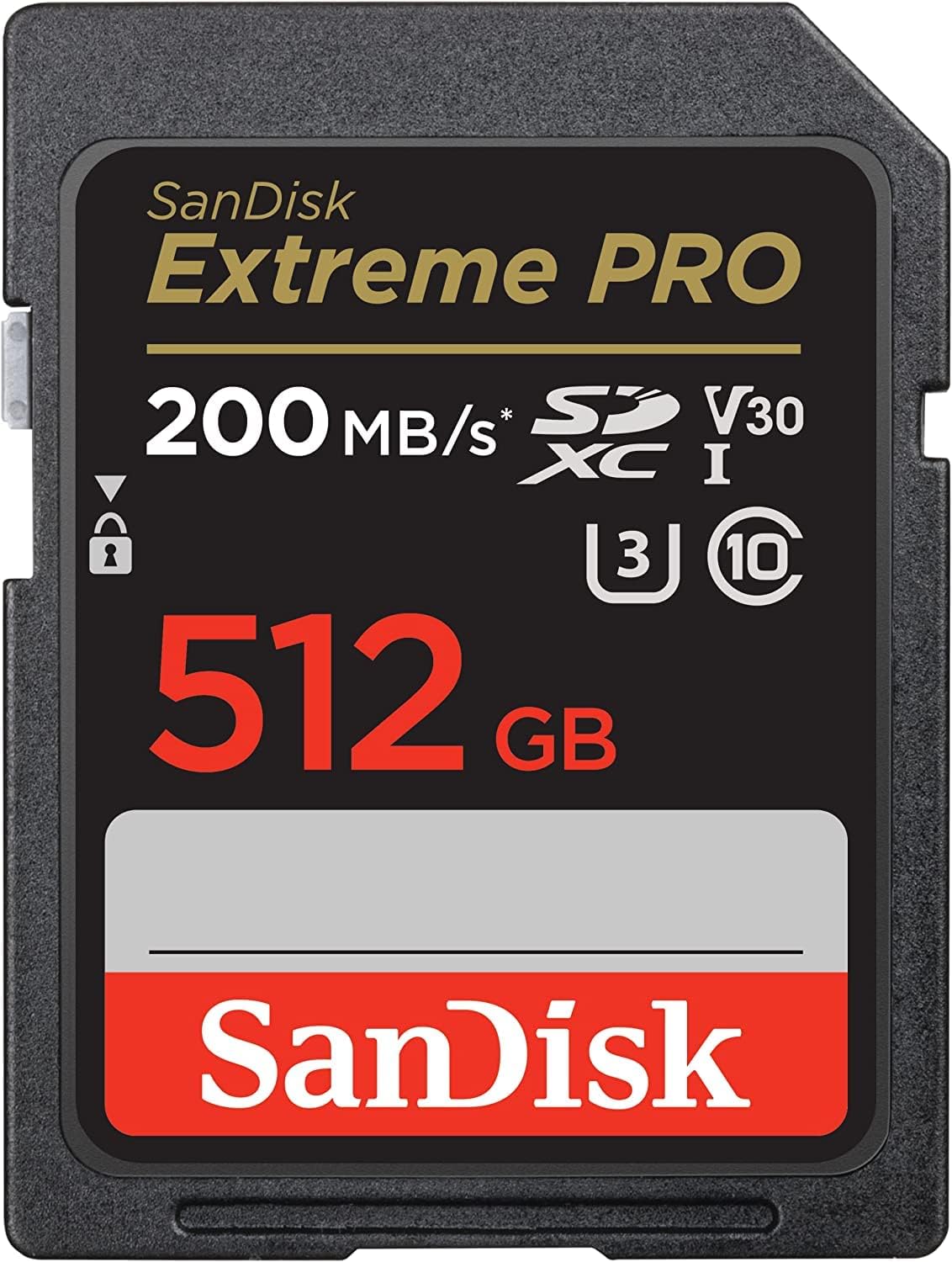 SanDisk Extreme Pro - Tarjeta de memoria flash - 512 GB - Video Class V30 / UHS-I U3 / Class10 - SDXC UHS-I