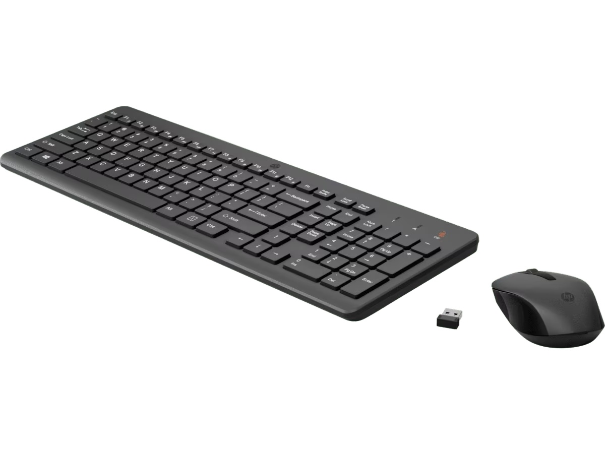 HP - Keyboard and mouse set - Spanish - Wireless - USB - All black - 2V9E6AA#ABM - Imagen 2