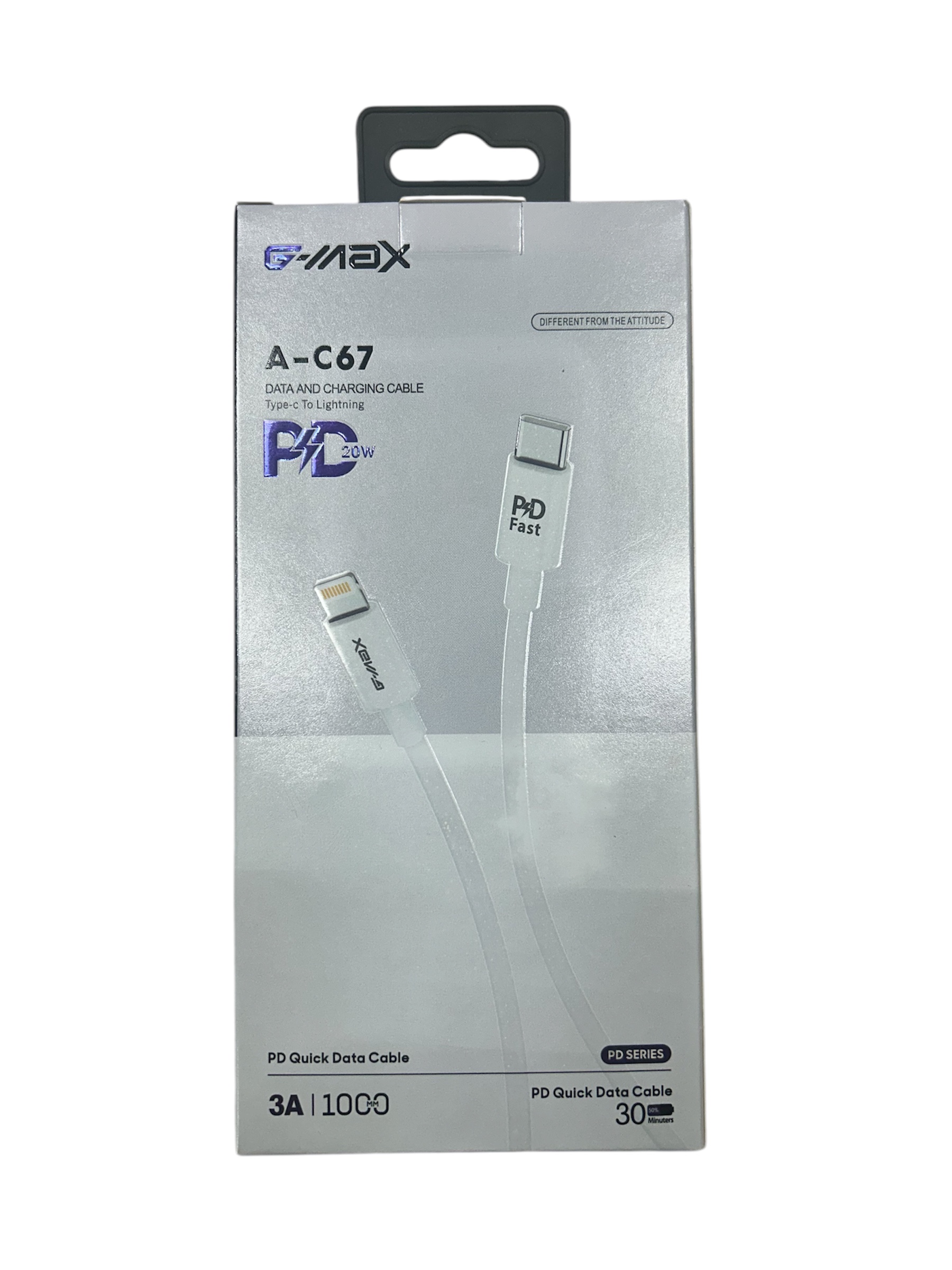 Cable Tipo C a Lightning 3A 1m 20w A-C67