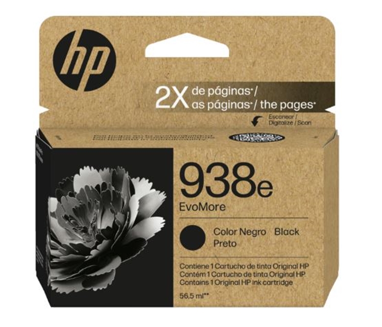 HP 938E EVOMORE BLACK ORIGINAL INK CARTRIDGE
