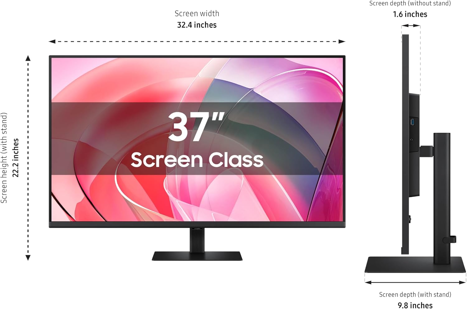 MONITOR SAMSUNG 37" VIEWFINITY S7 4K UHD - Imagen 3