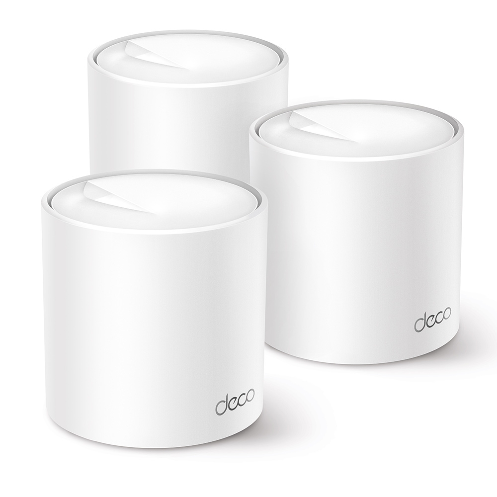 TP-LINK Deco X50 - Sistema Wi-Fi - (3 enrutadores) - hasta 6500 pies cuadrados - malla 1GbE - Wi-Fi 6 - Doble banda