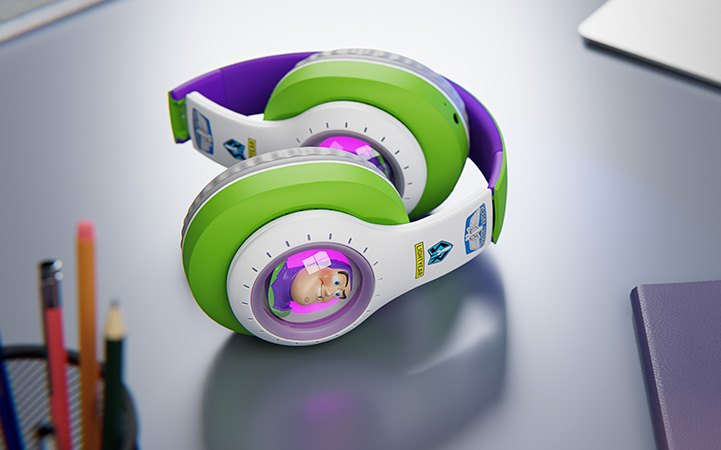 Xtech - Headphones with microphone - Wireless - Disney TS Buzz 3D XTH-D381TS - Imagen 2