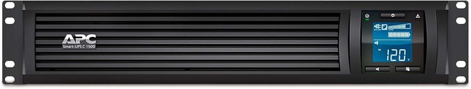 APC Smart-UPS C SMC1500-2UC - UPS (montaje en bastidor) - CA 120 V - 900 vatios - 1440 VA - USB, serial - conectores de salida: 6 - 2U - negro - con APC SmartConnect - para P/N: SCL500RM1UC, SCL500RM1