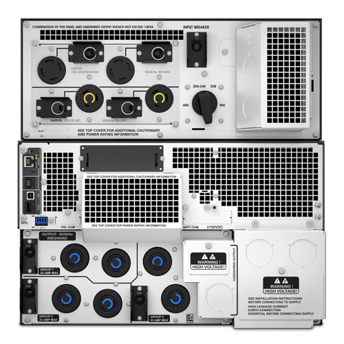 APC Smart-UPS SRT 10000VA RM - UPS (montaje en bastidor) - CA 208 V - 10 kW - 10000 VA - Ethernet 10/100, USB - conectores de salida: 10 - 10U - 19" - negro - con Transformador reductor de 208/240 V a - Imagen 2
